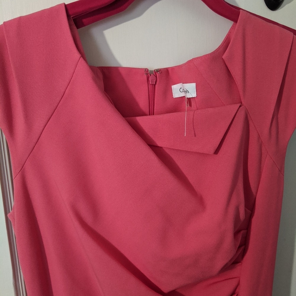 Calvin Klein ruched side sheath dress 8